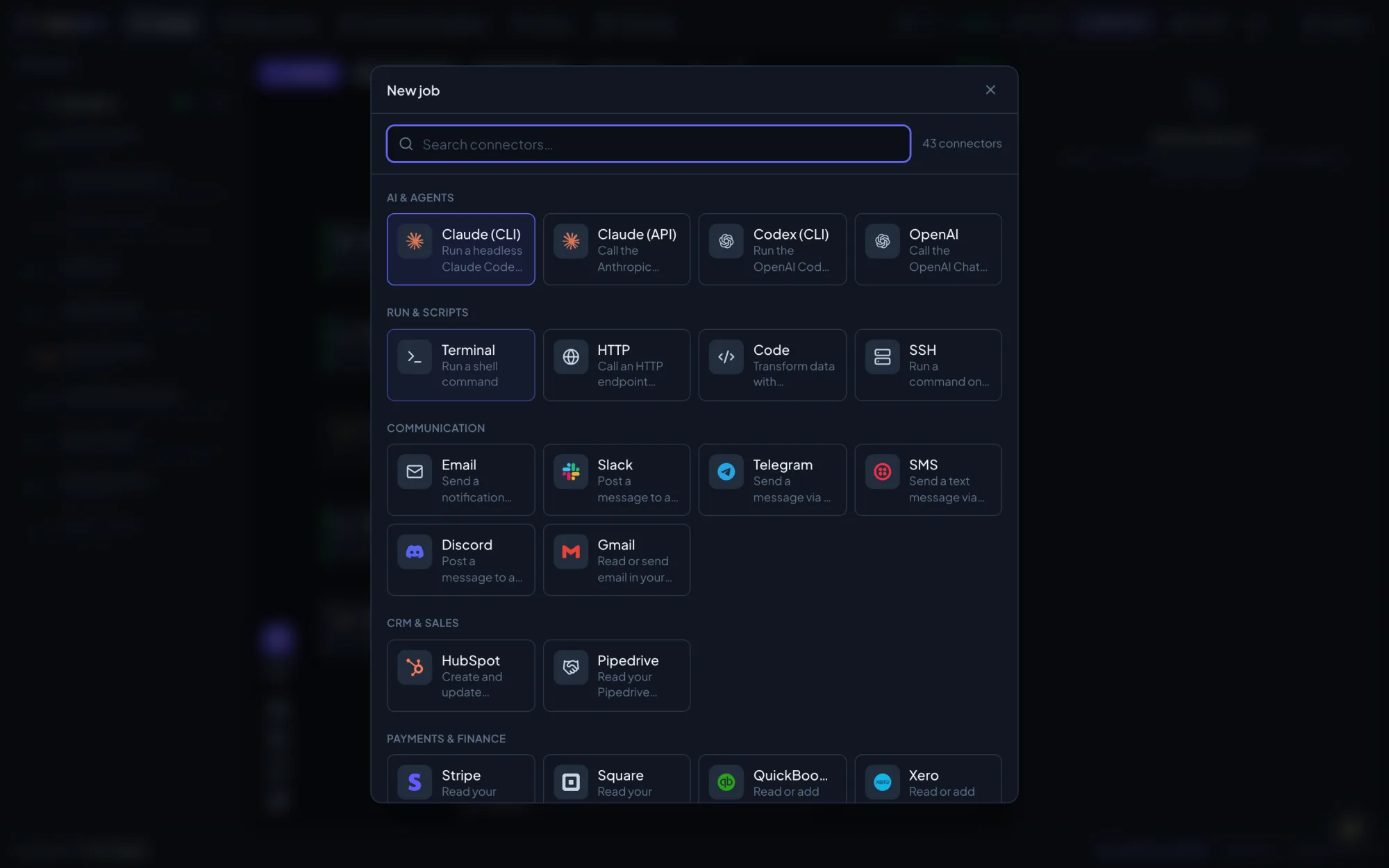 The searchable Cronable connector catalog